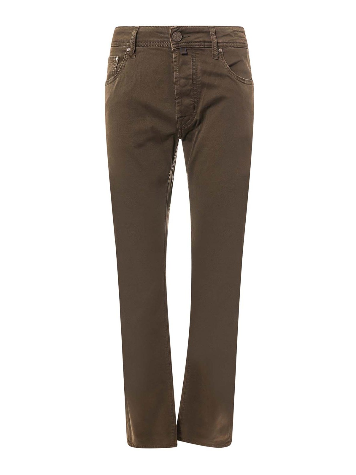 Jacob Cohen Cotton Trousers In Brown