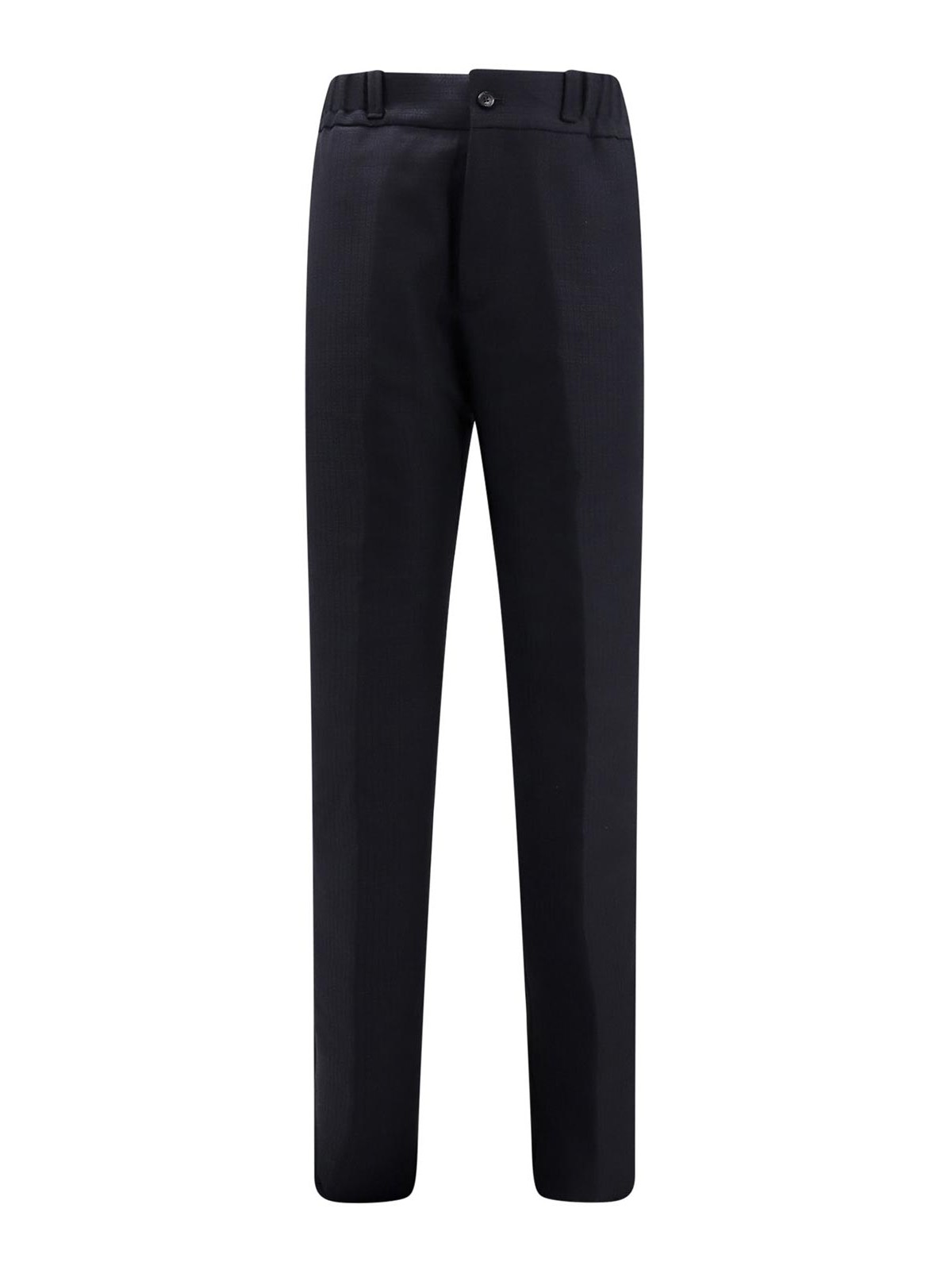 Lanvin Wool And Mohair Micropattern Trouser In Blue