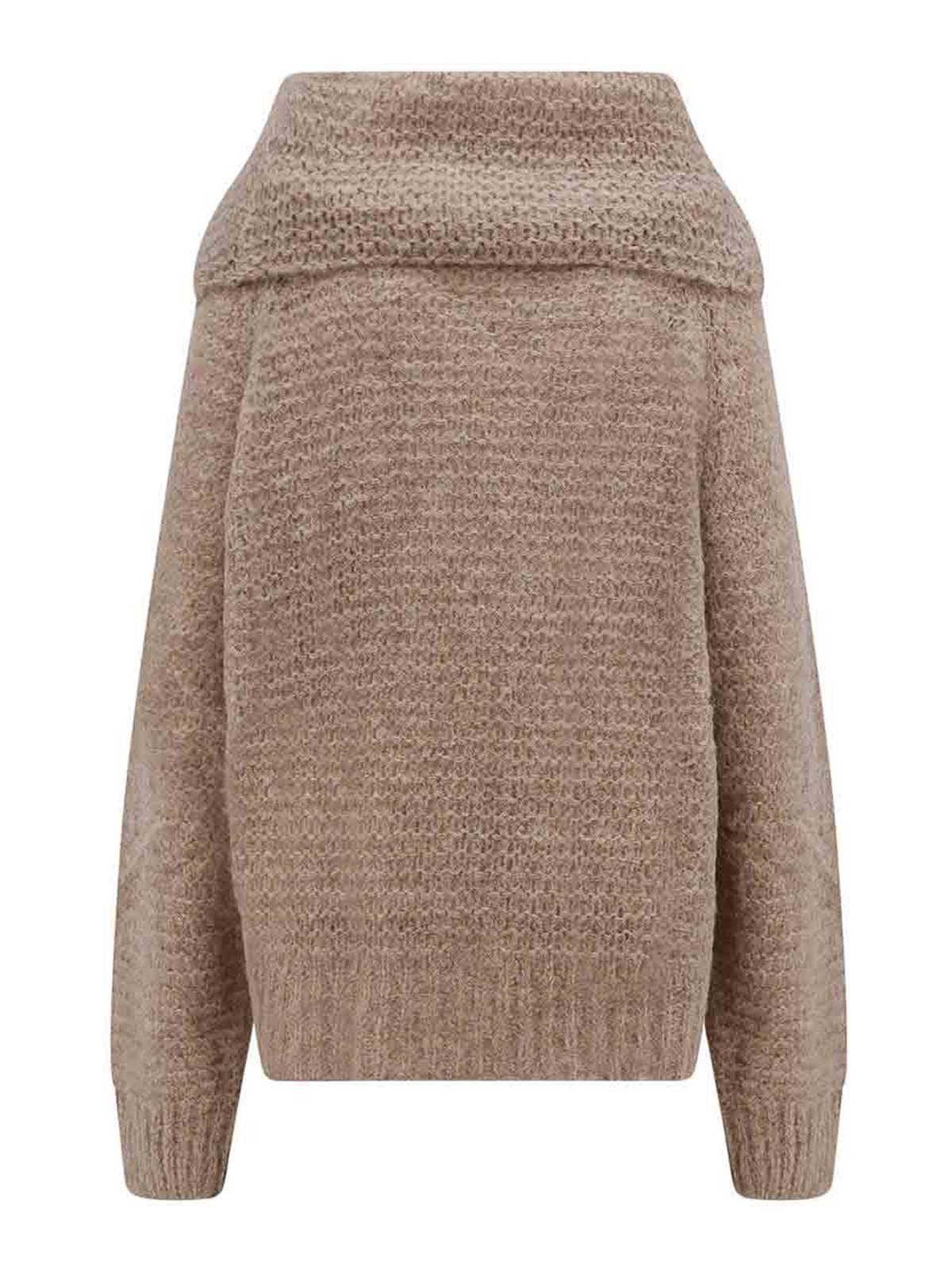 Shop Mes Demoiselles Alpaca Blend Sweater In Beis