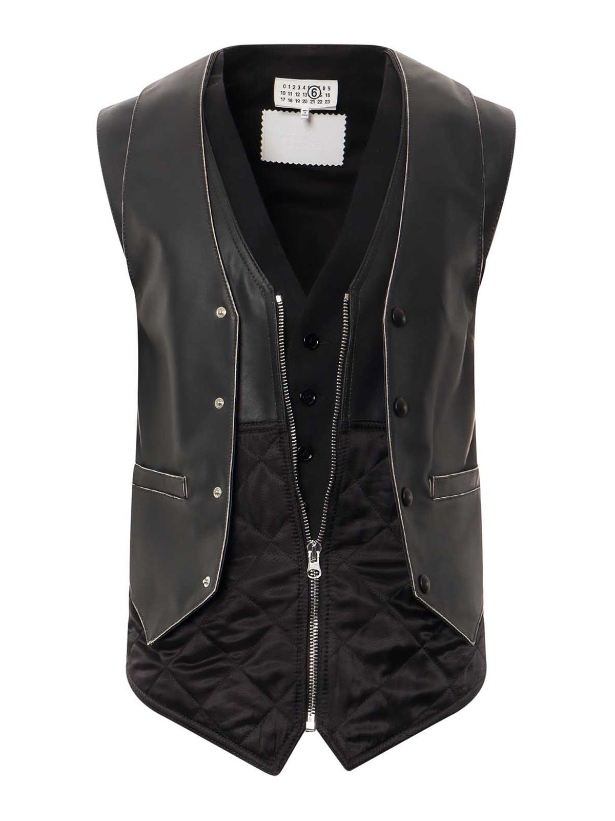 MM6 Maison Margiela ベスト - 黒|S62FB0056SY1645900 | THEBS