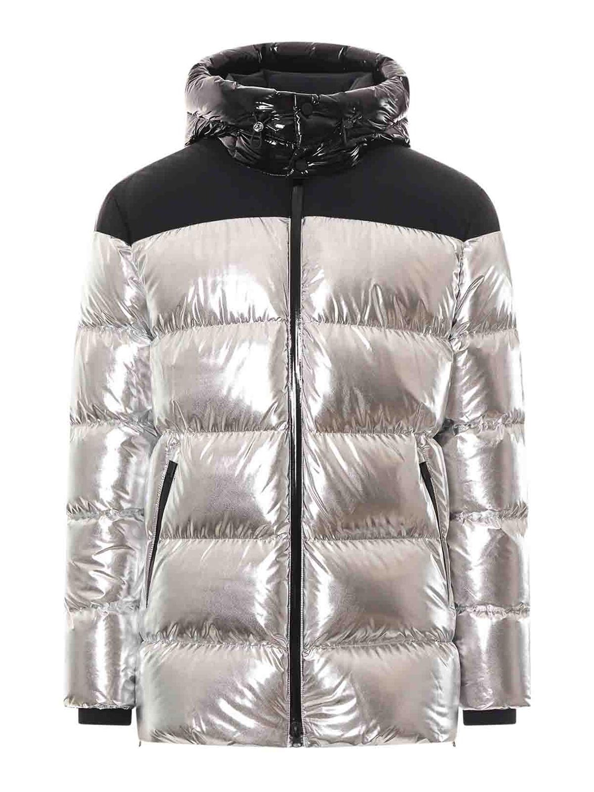 Shop Moose Knuckles Recycled Polyester Jacket In Silver