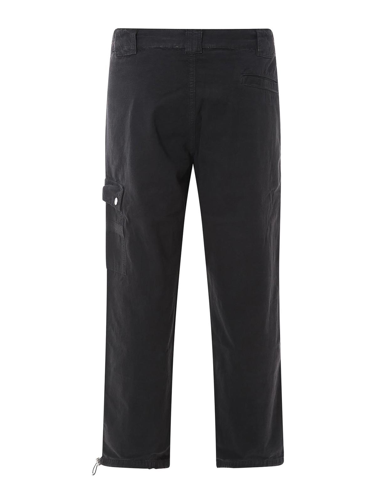 Shop Moschino Cotton Cargo Trouser In Black