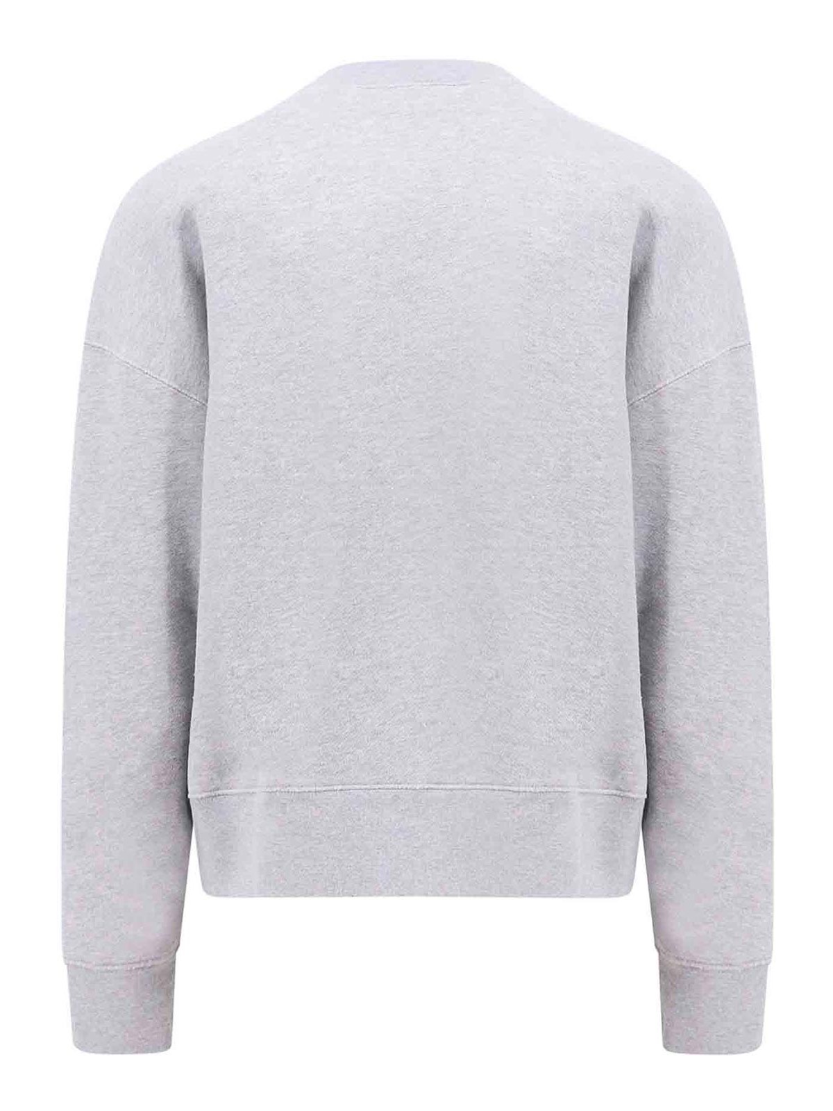 Shop Palm Angels Organic Cotton Sweatshirt In Grey