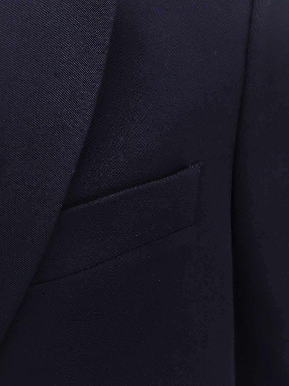 Shop Pt Torino Double-breasted Virgin Wool Suit In Blue