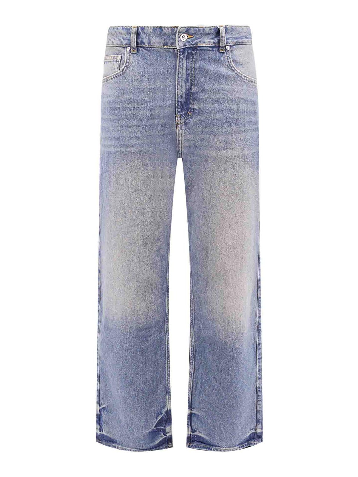 Shop Represent Cotton Jeans With Washed Out Effect In Blue