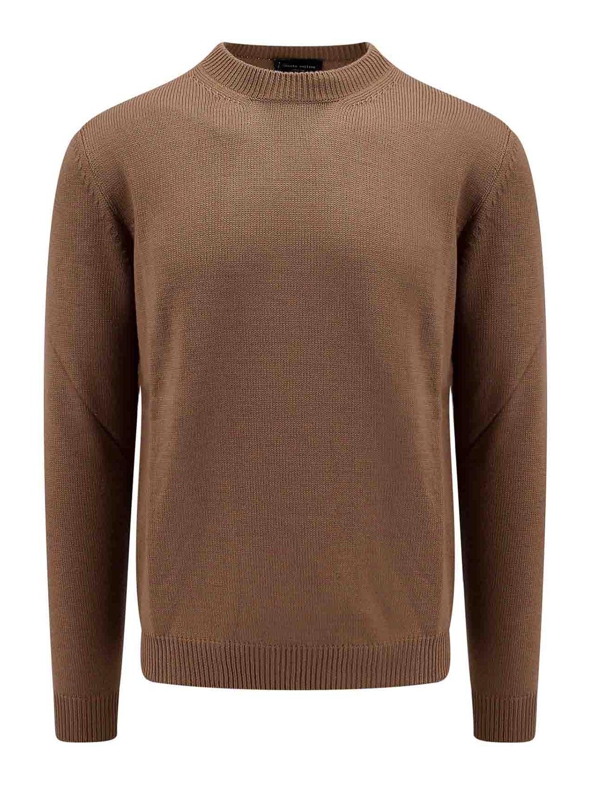 Roberto Collina Merino Wool Sweater In Brown