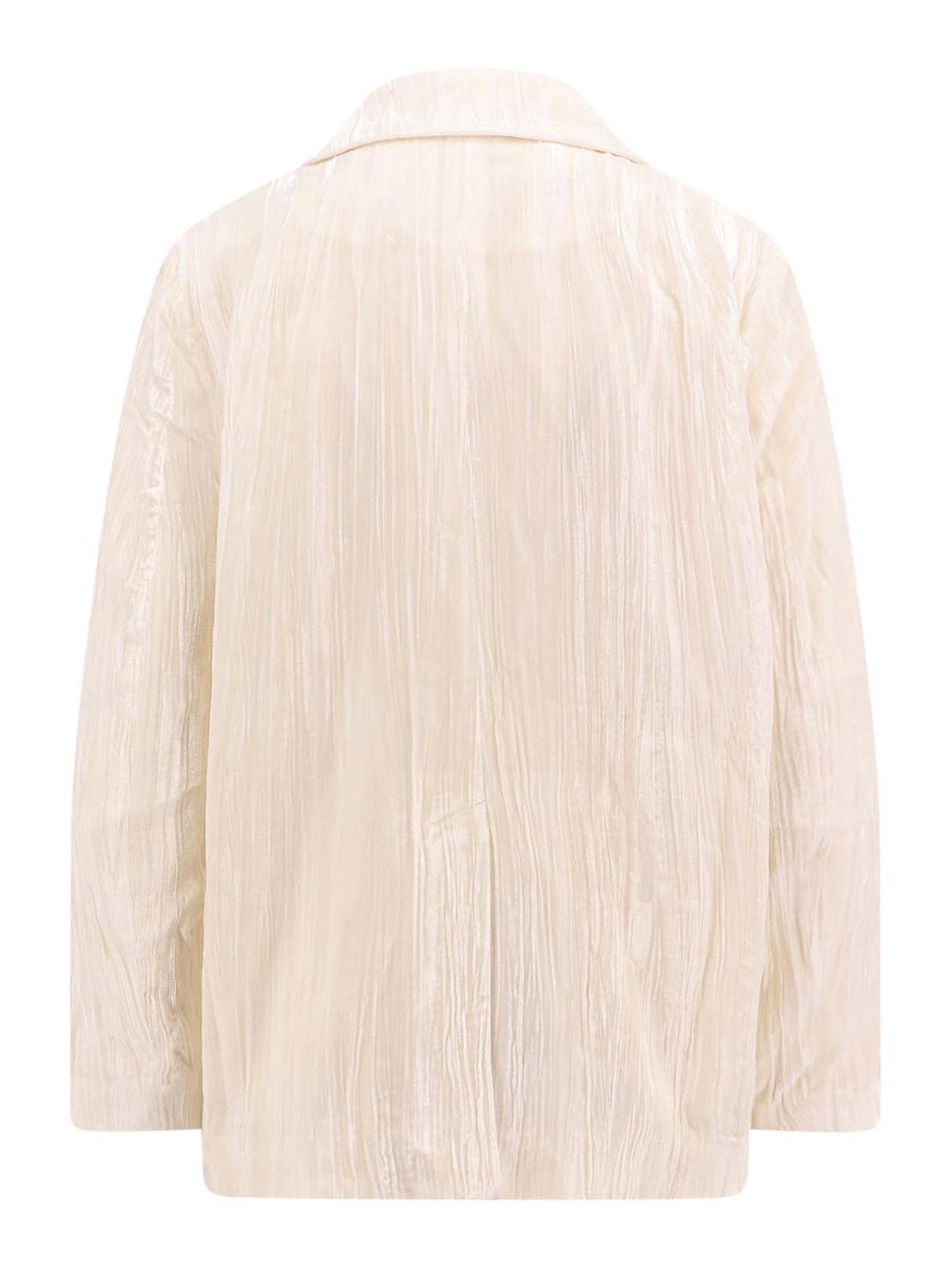 Shop Sleep No More Cloqu Velvet Pajamas Blazer In White