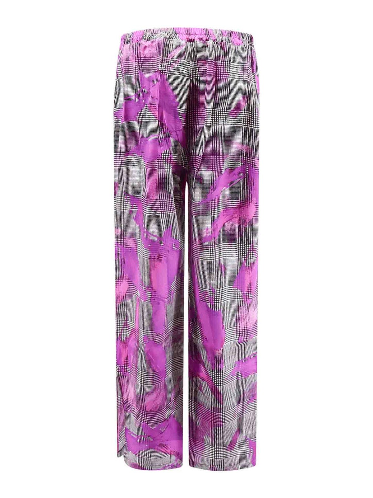 Shop Sleep No More Silk Pajamas Trouser In Púrpura