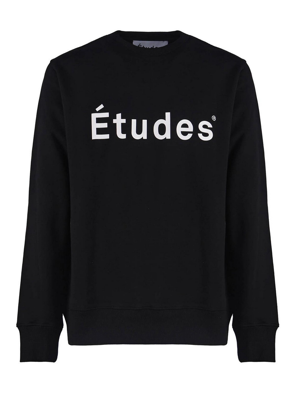 Shop Etudes Studio Organic Cotton Sweatshirt With Logo In Black