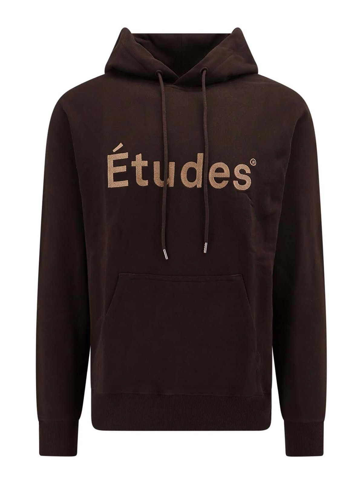 Shop Etudes Studio Organic Cotton Sweatshirt With Frontal Logo In Brown
