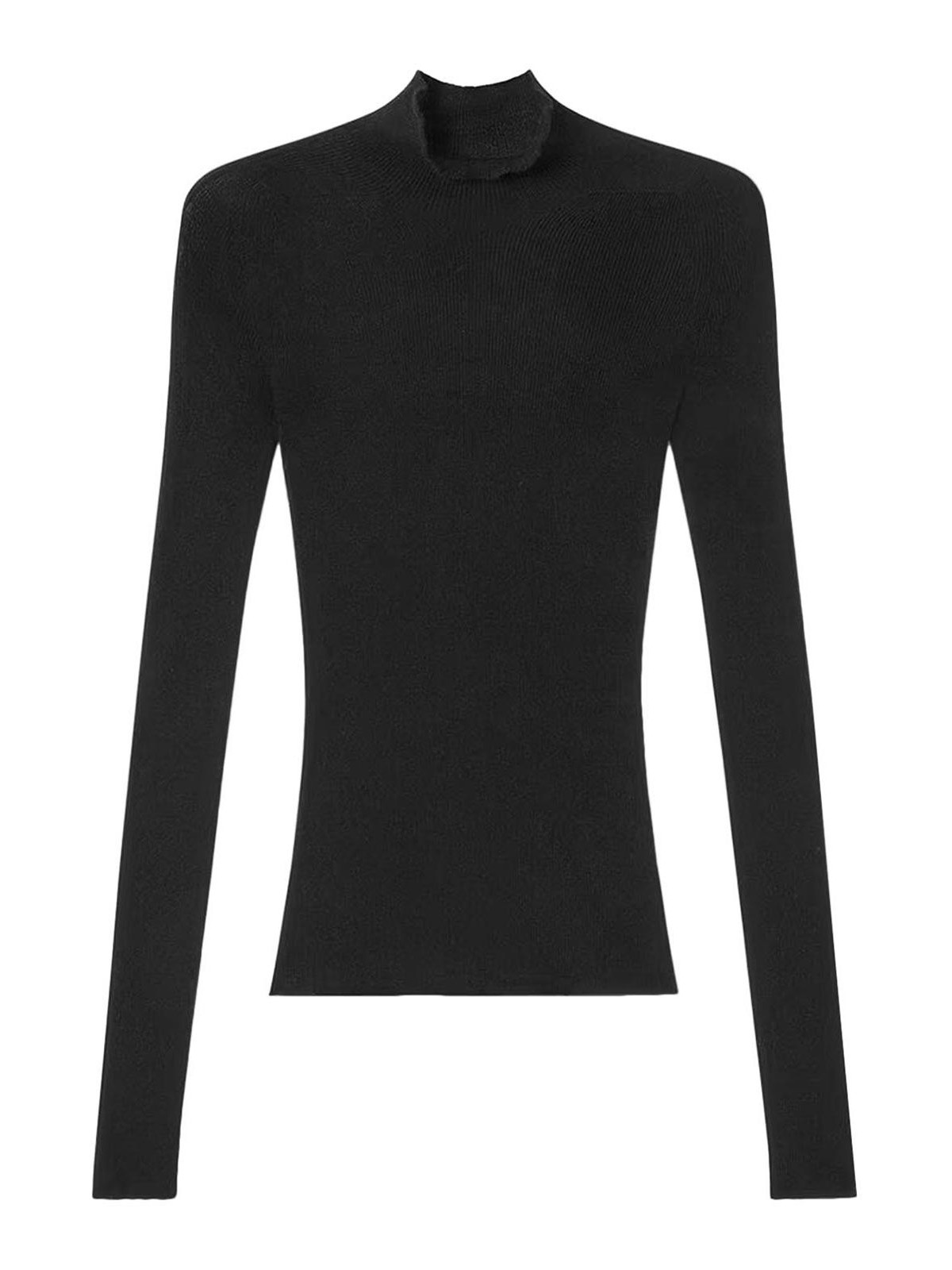 Versace Slim Fit Cashmere And Wool Sweater In Negro