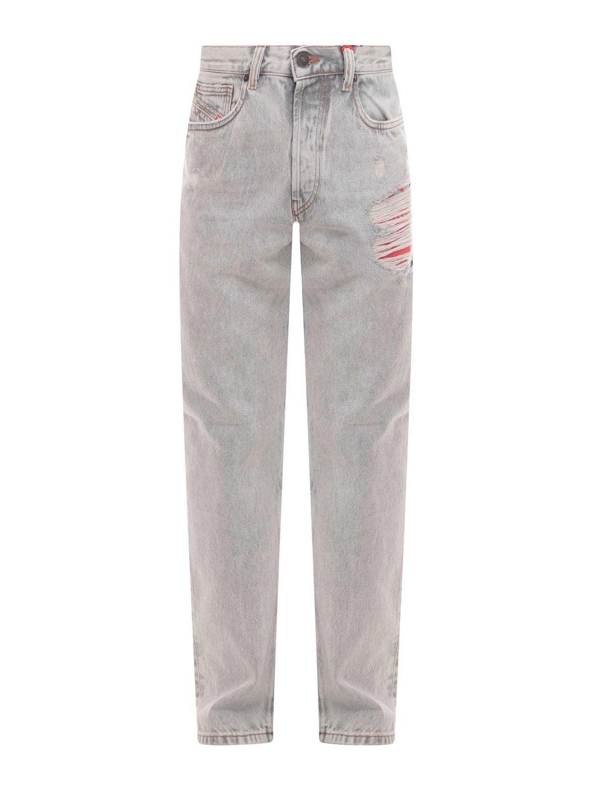 Shop Diesel Jeans Boot-cut - Gris In Grey