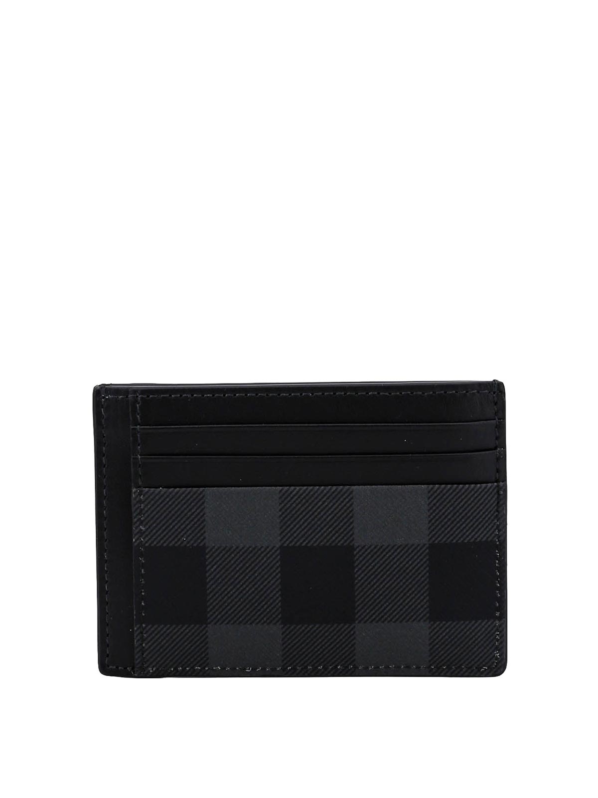 Burberry Coated Canvas Card Holder In Black