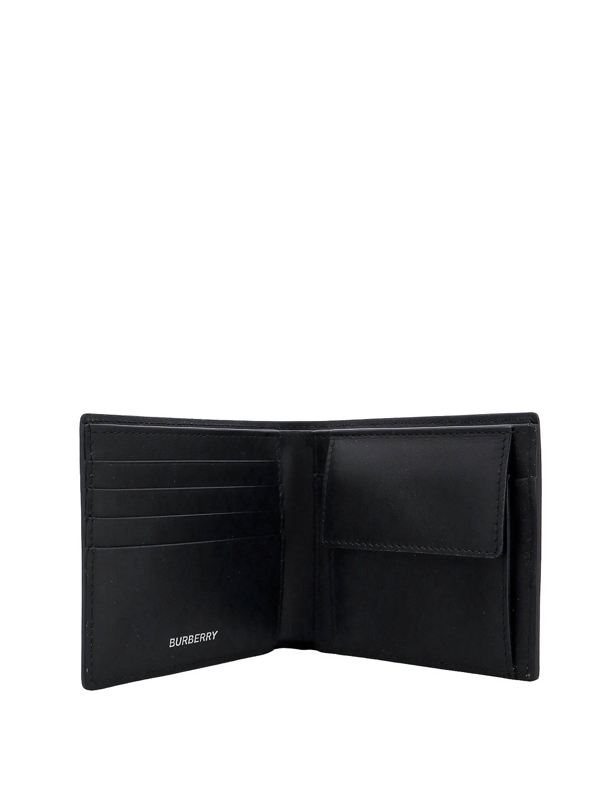 Shop Burberry Coated Canvas Wallet With Check Motif In Beis