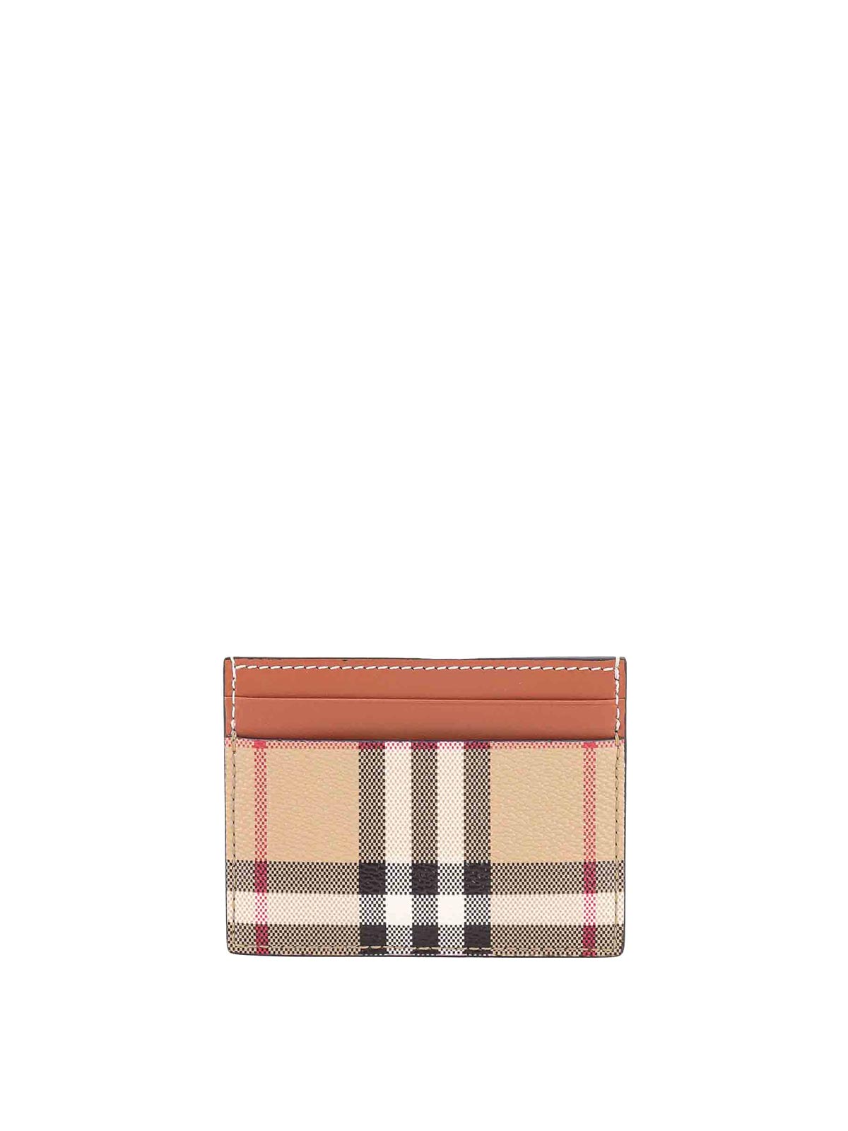 Shop Burberry Coated Canvas Card Holder In Multicolour