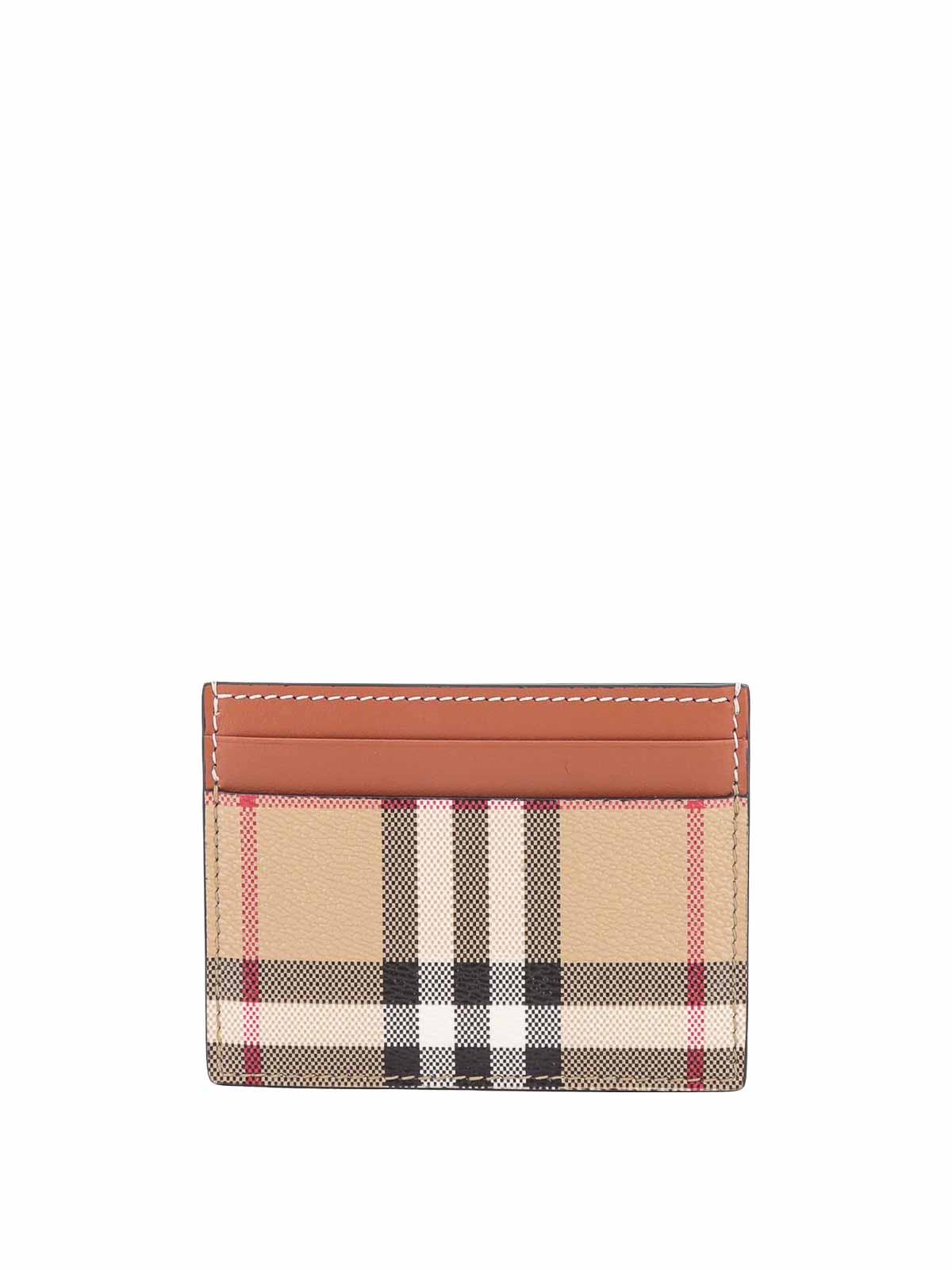 Shop Burberry Coated Canvas Card Holder In Multicolour