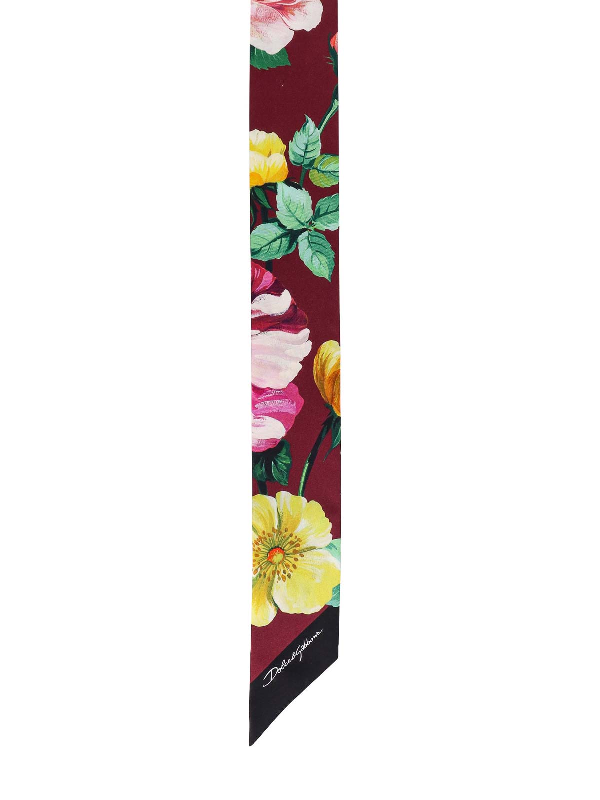 Shop Dolce & Gabbana Silk Bandeau In Multicolour