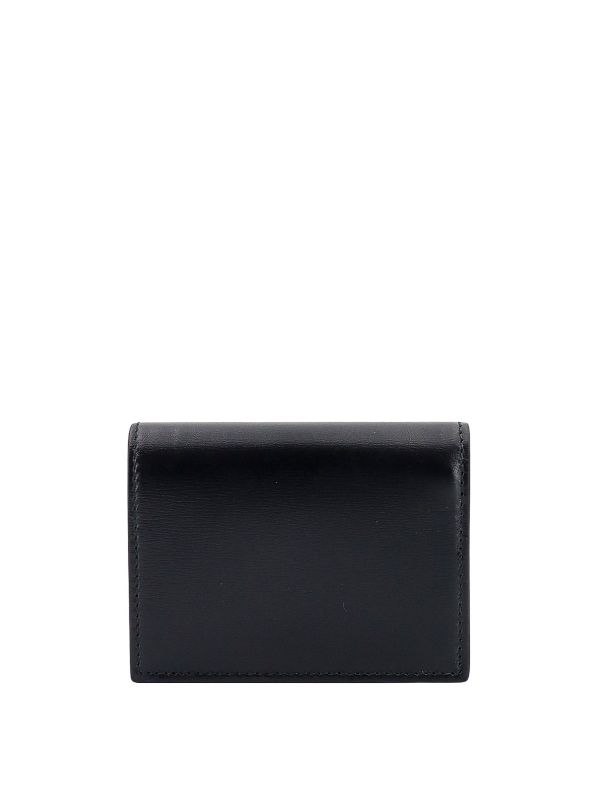 Shop Ferragamo Leather Wallet With Iconic Gancini Detail In Negro