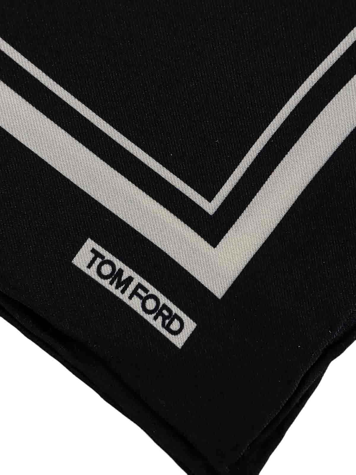 Shop Tom Ford Silk Foulard In Black