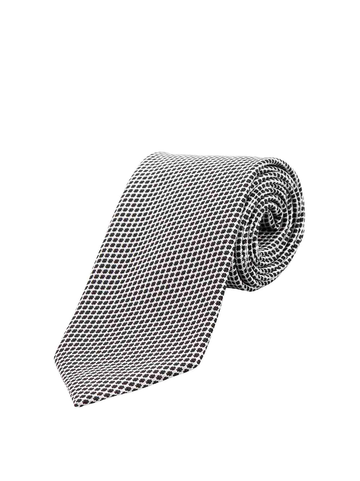 Shop Tom Ford Silk Tie In Grey