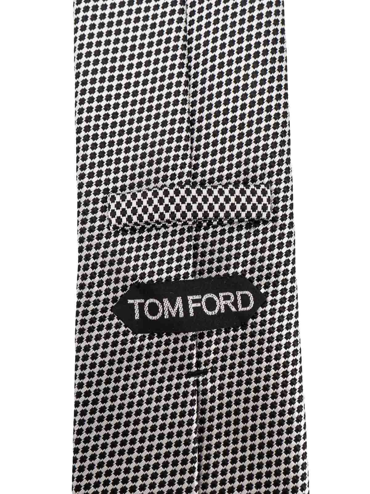 Shop Tom Ford Silk Tie In Grey