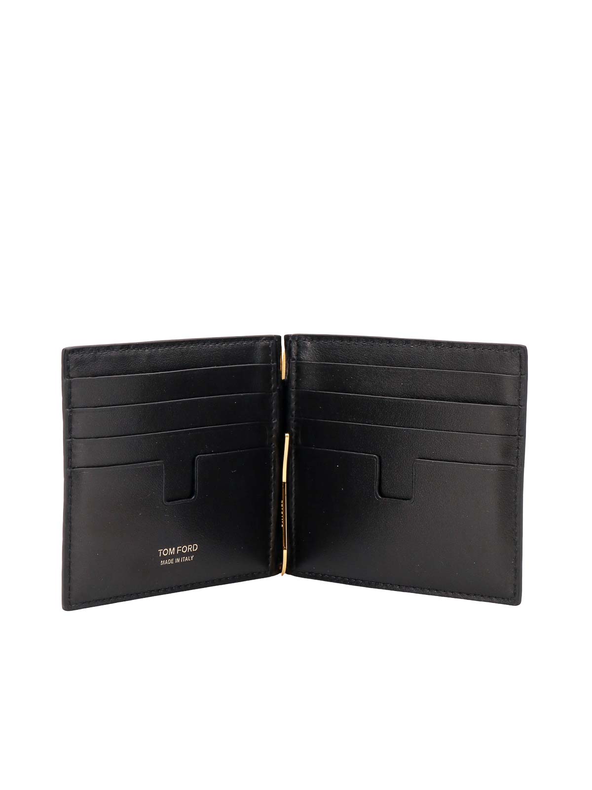 Shop Tom Ford Leather Card Holder With Animalier Effect In Negro