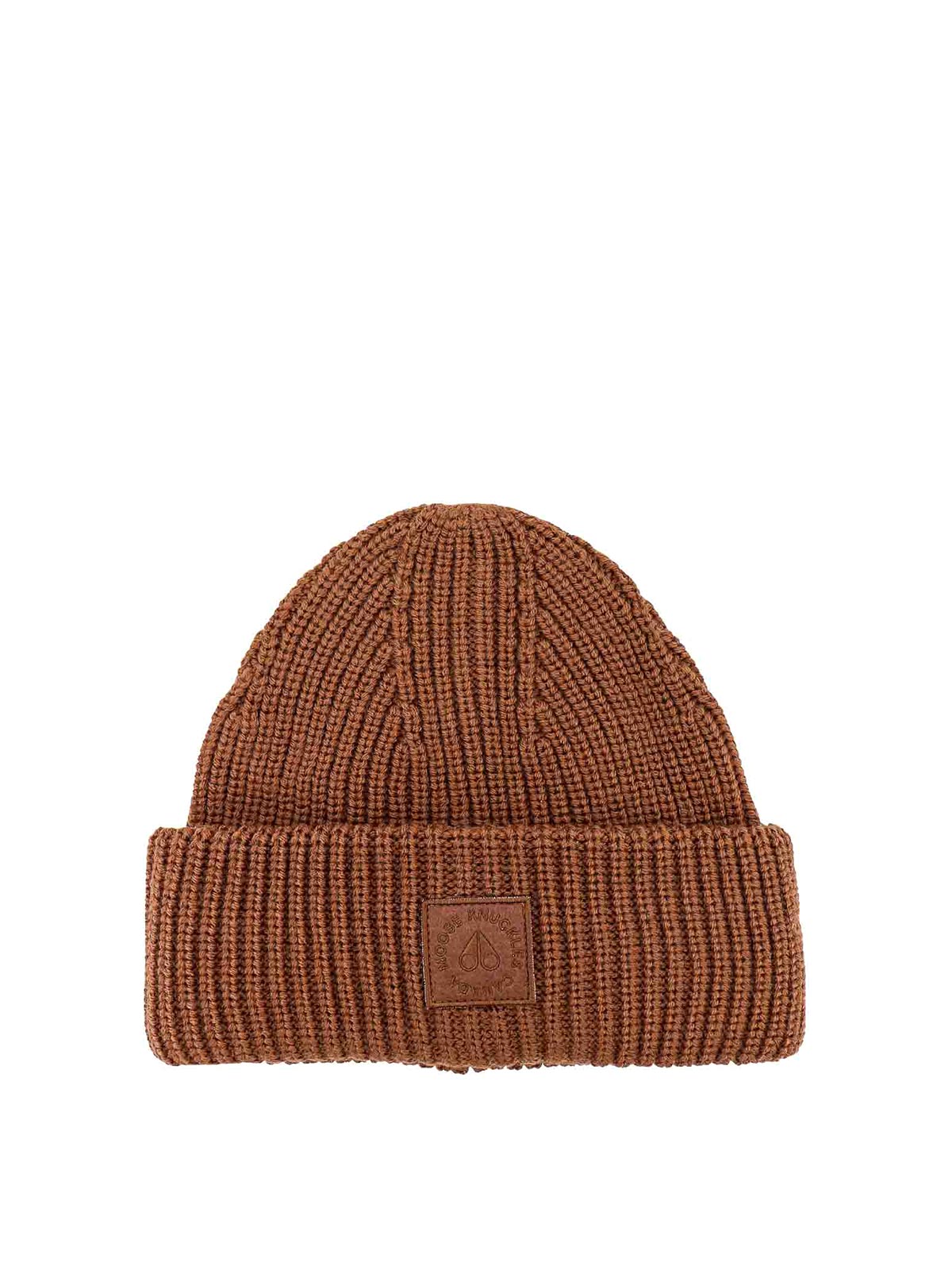 Shop Moose Knuckles Hat With Logo Patch In Brown