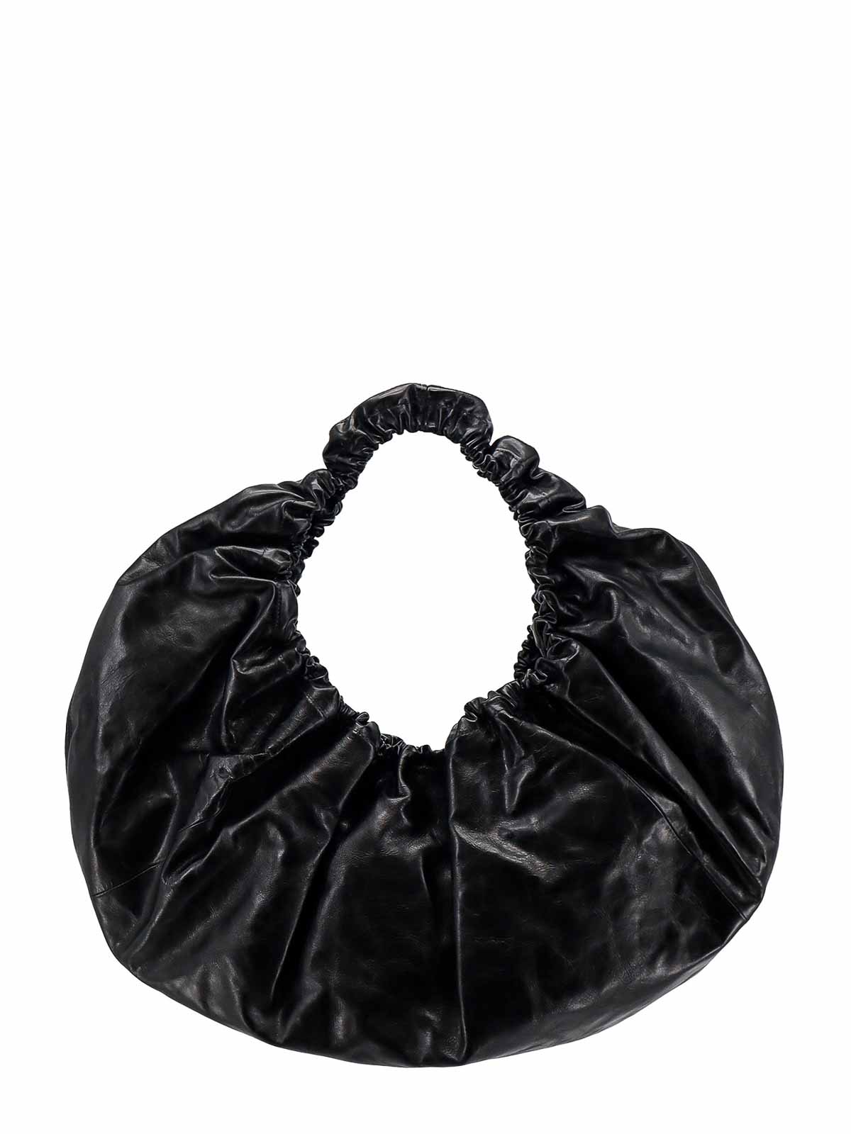 Shop Alexander Wang Craquel Leather Large Shoulder Bag In Black