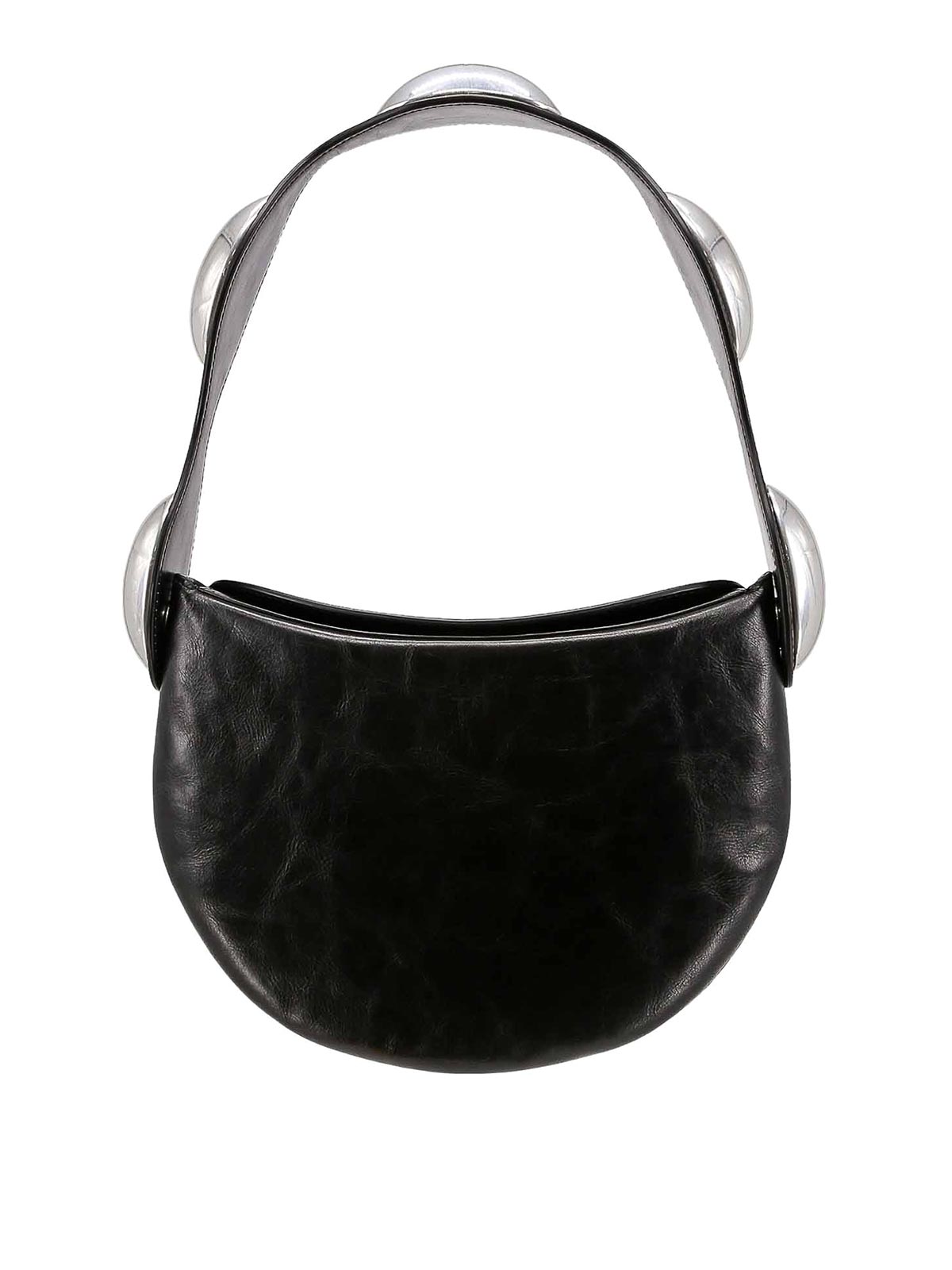 Shop Alexander Wang Leather Shoulder Bag With Craquel  Effect In Black