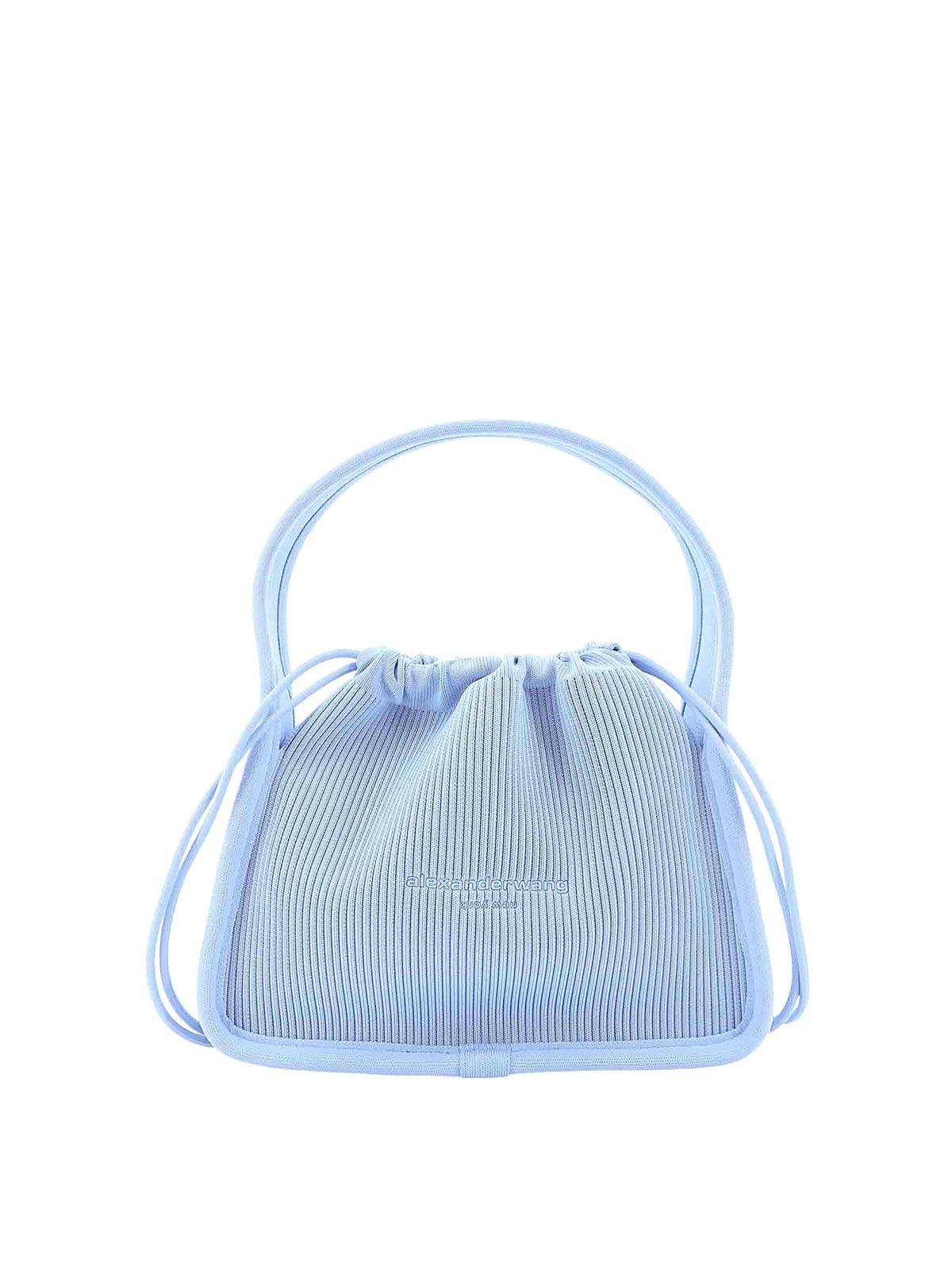 Alexander Wang Ribbed Nylon Handbag In Azul