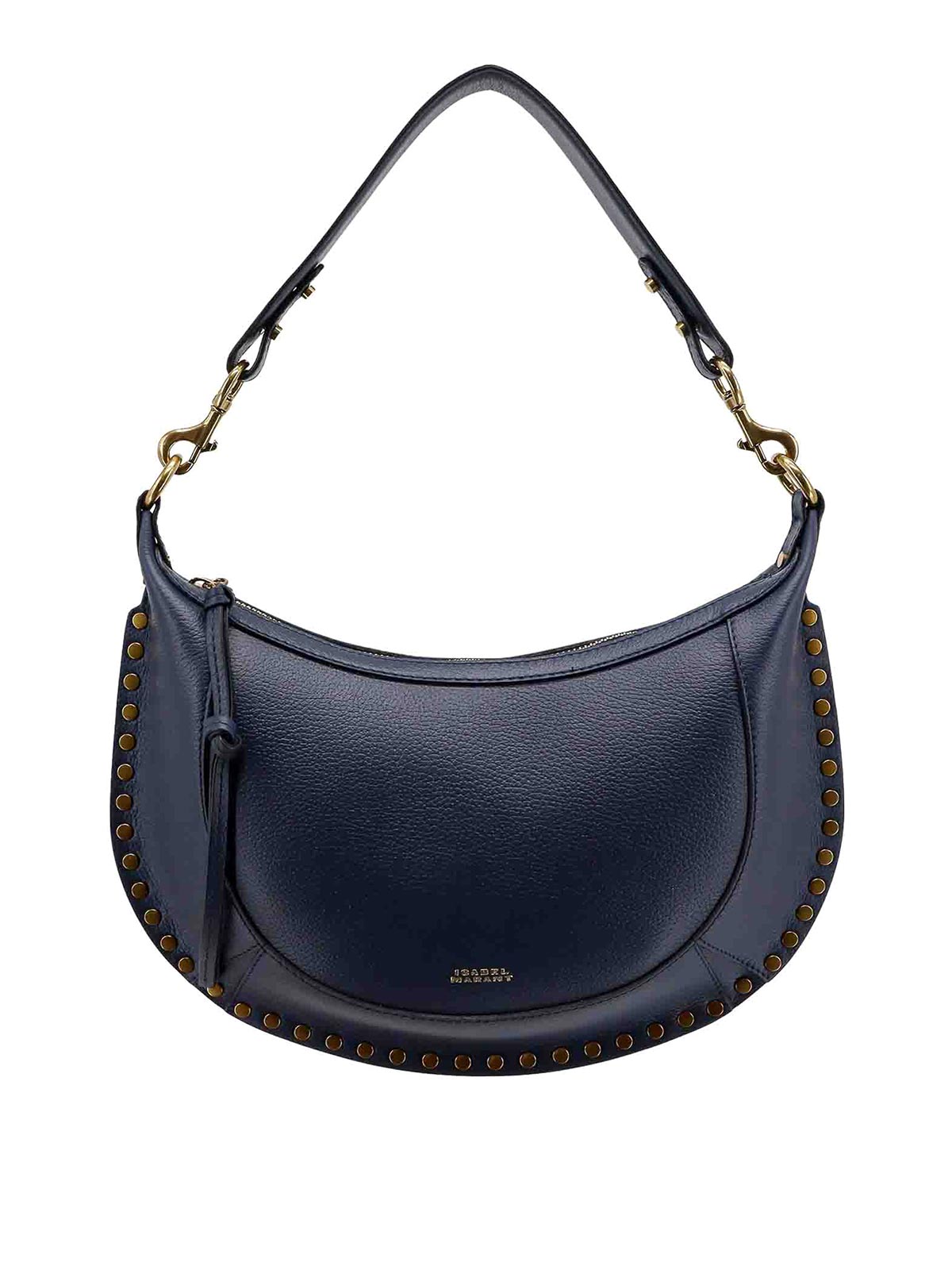 Isabel Marant Leather Shoulder Bag With Metal Details In Blue