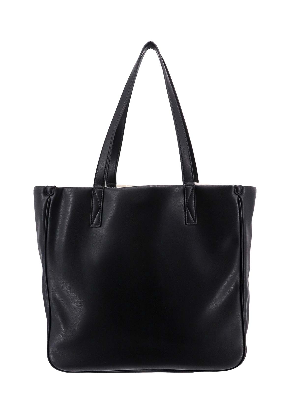 Shop Karl Lagerfeld Leather Shoulder Bag With K/ikonik Patch In Black