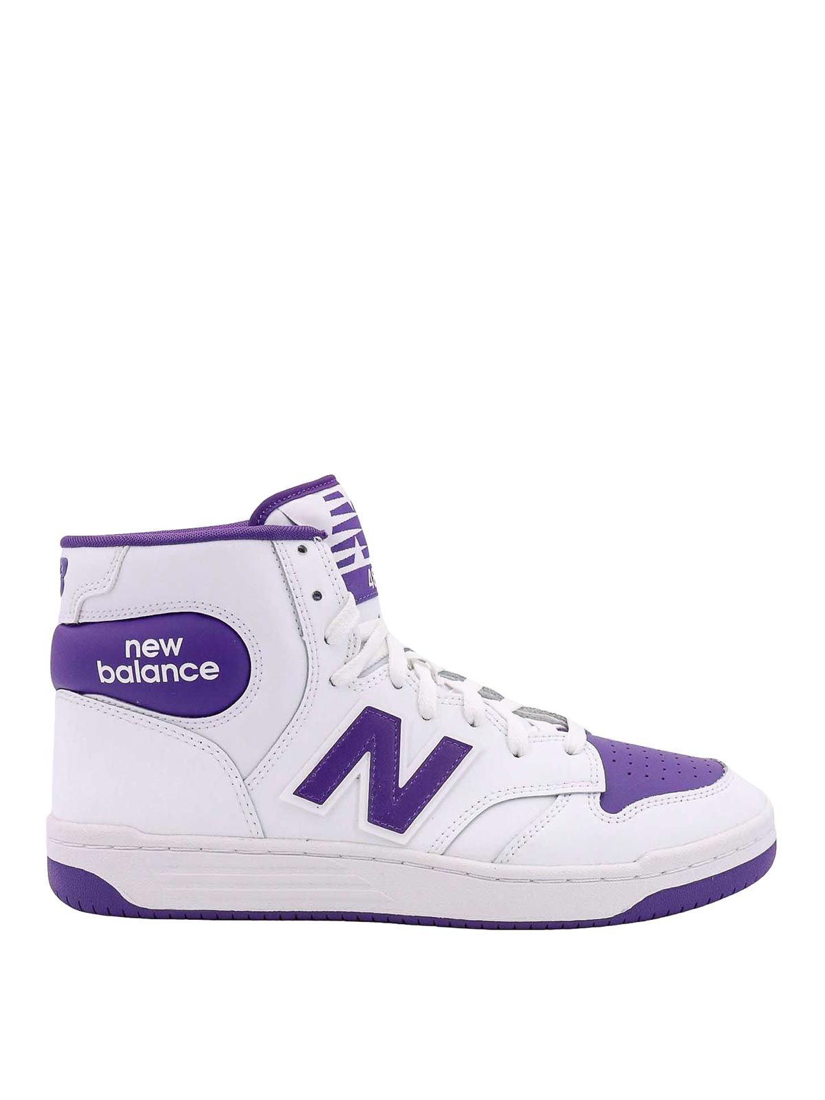 Shop New Balance Bicolor Leather Sneakers In Purple