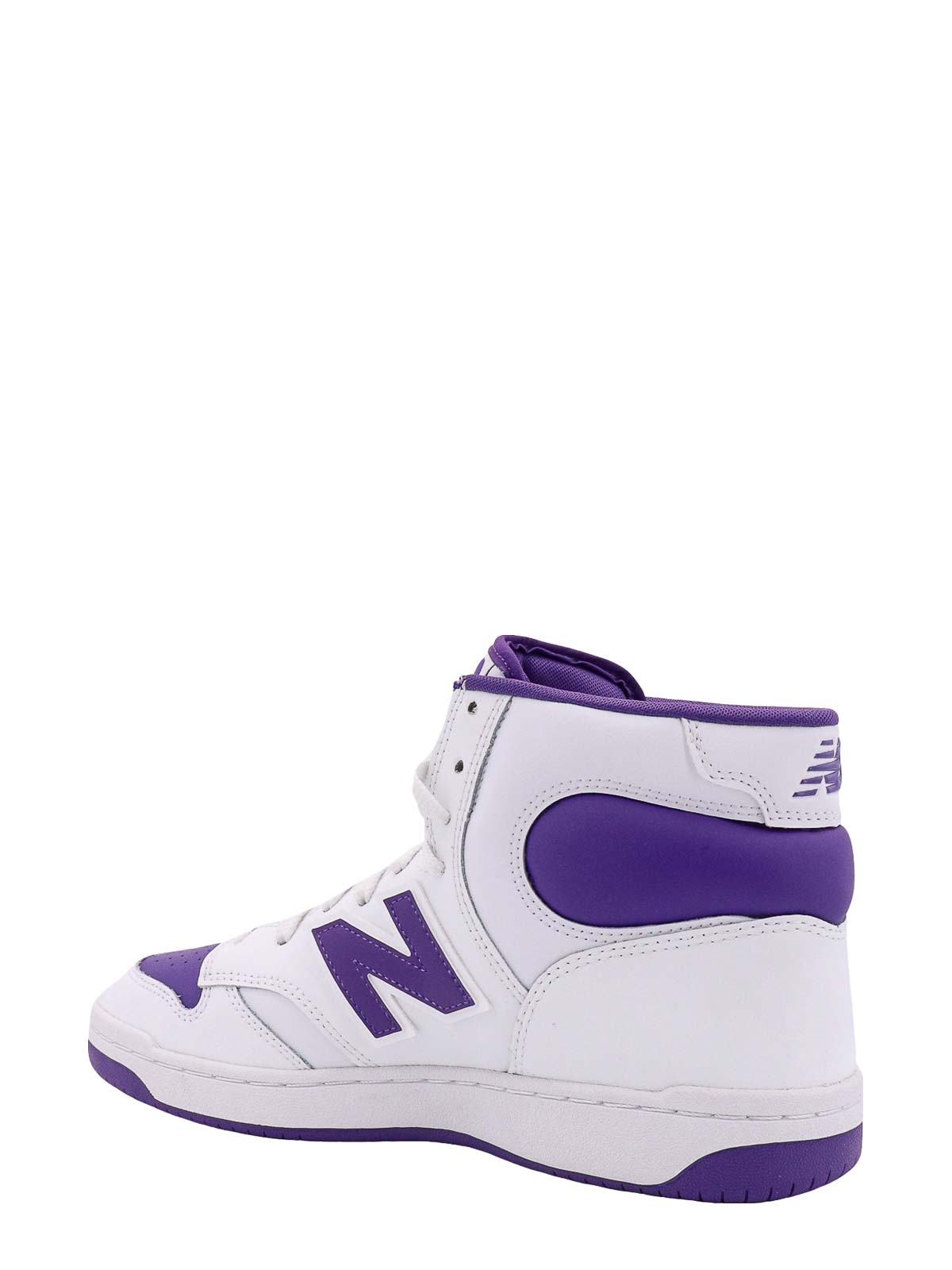 Shop New Balance Bicolor Leather Sneakers In Purple