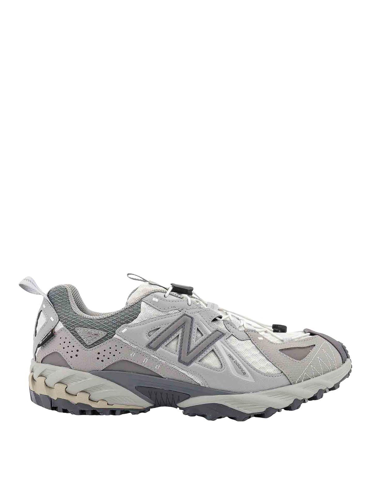 Shop New Balance Mesh And Leather Sneakers In Grey