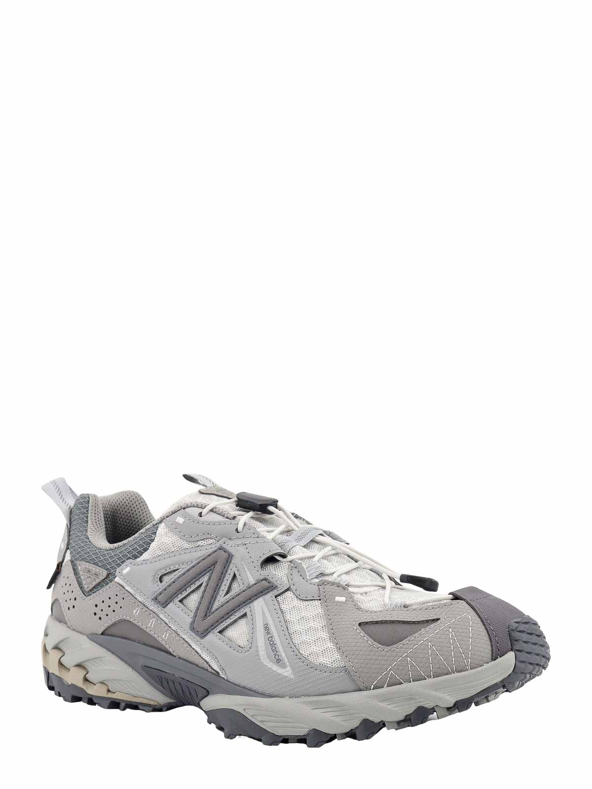 Shop New Balance Mesh And Leather Sneakers In Grey