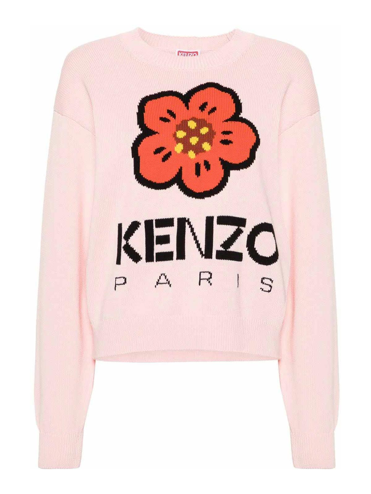 Shop Kenzo Boke Flower Cotton Crewneck In Color Carne Y Neutral