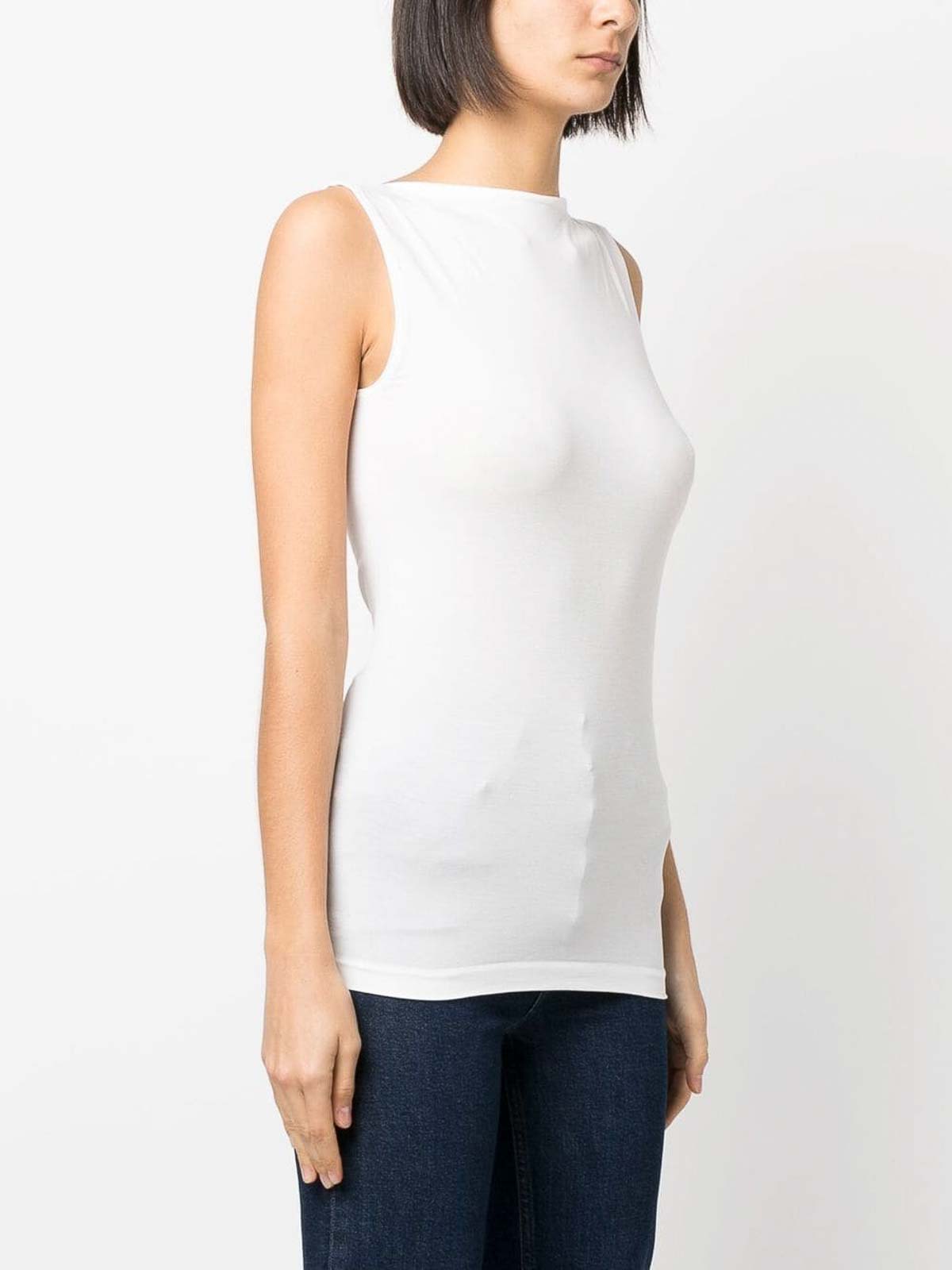 Shop Wolford Aurora Sleeveless Top In White