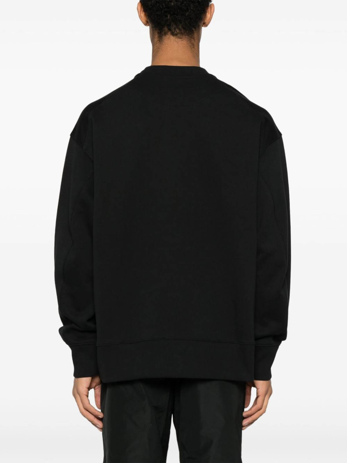 Shop Y-3 Logo Organic Cotton Sweatshirt In Negro