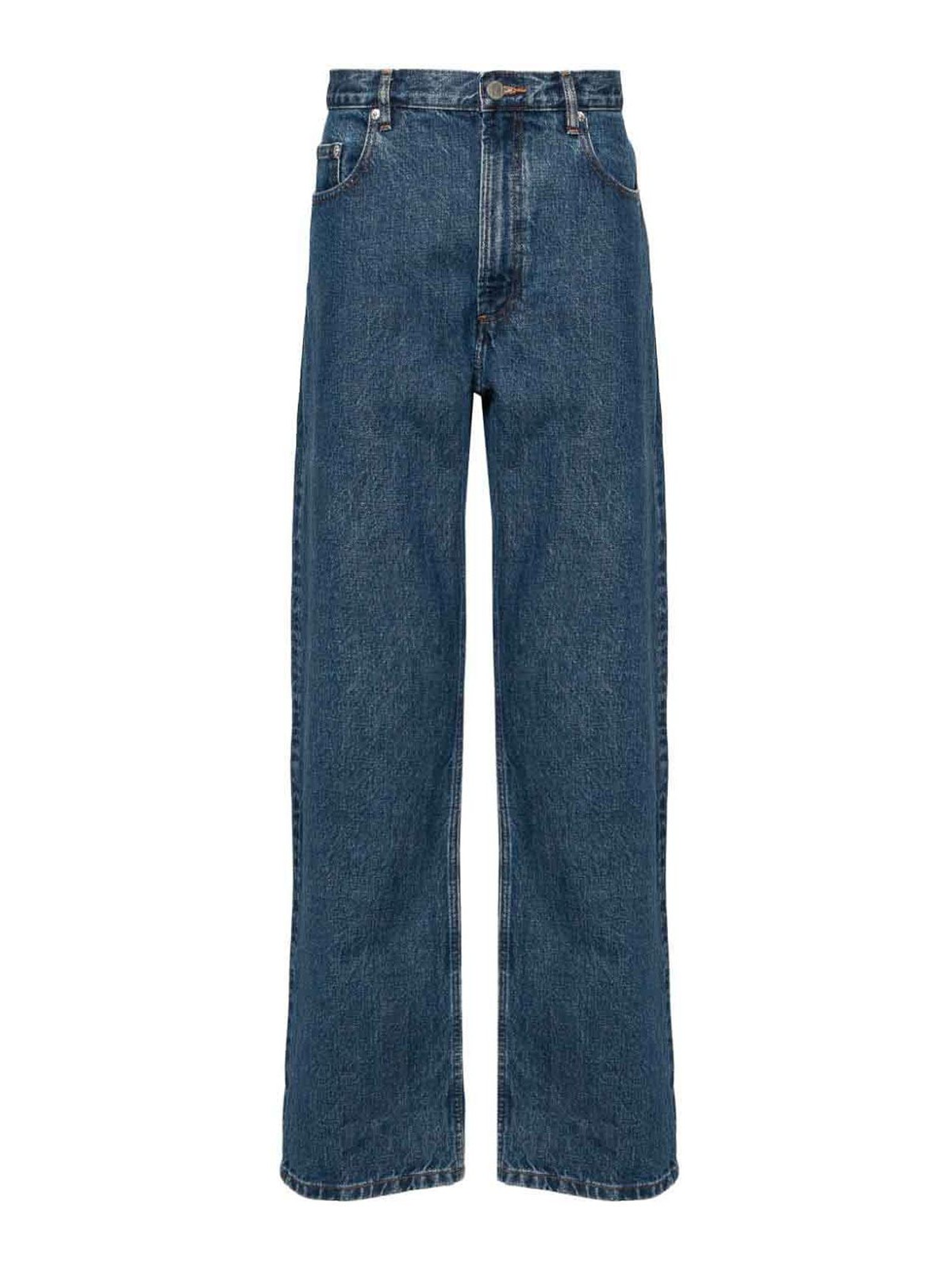 Shop Apc Relaxed Fit Denim Jeans In Blue