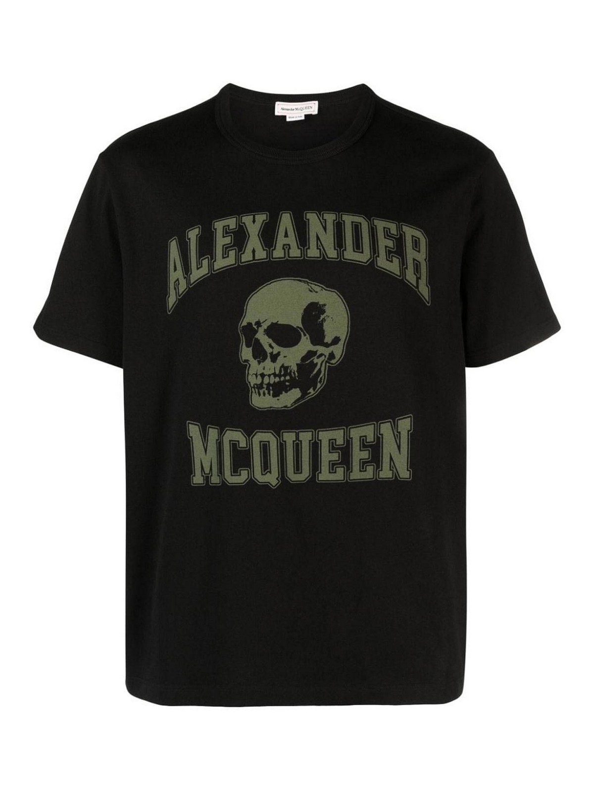 Alexander Mcqueen Logo Skull-print Cotton T-shirt In Black