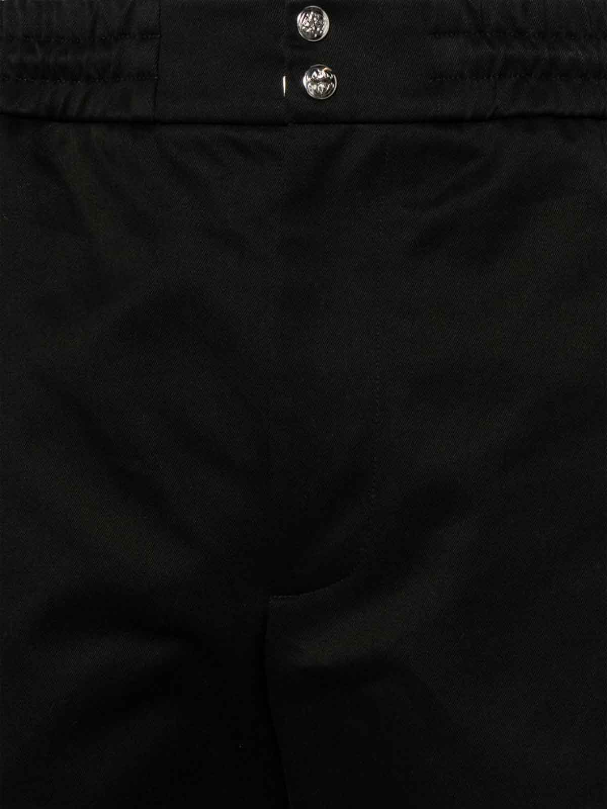 Shop Alexander Mcqueen Organic Cotton Cargo Trousers In Black