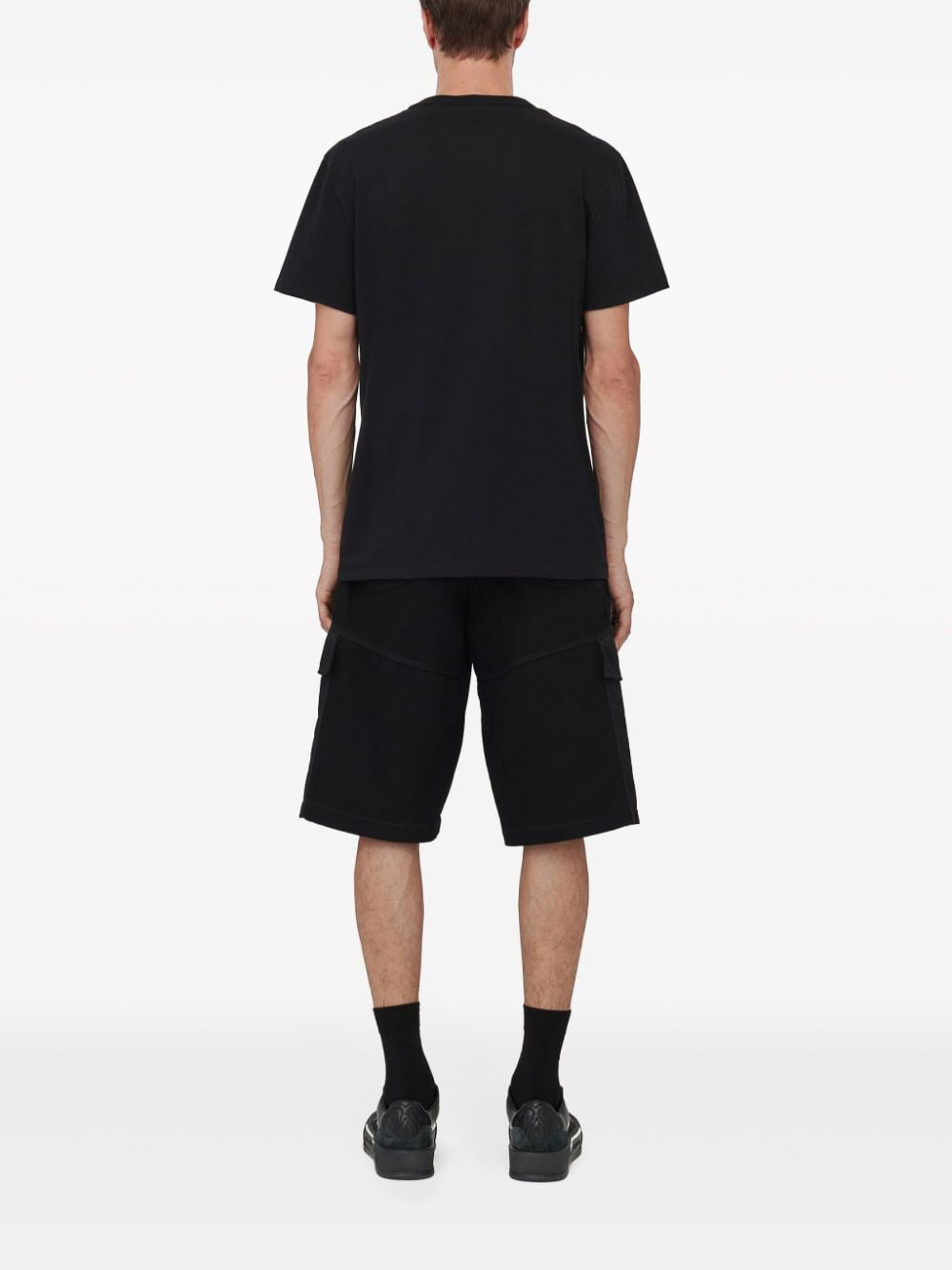 Shop Alexander Mcqueen Exploded Charm Cotton T-shirt In Black