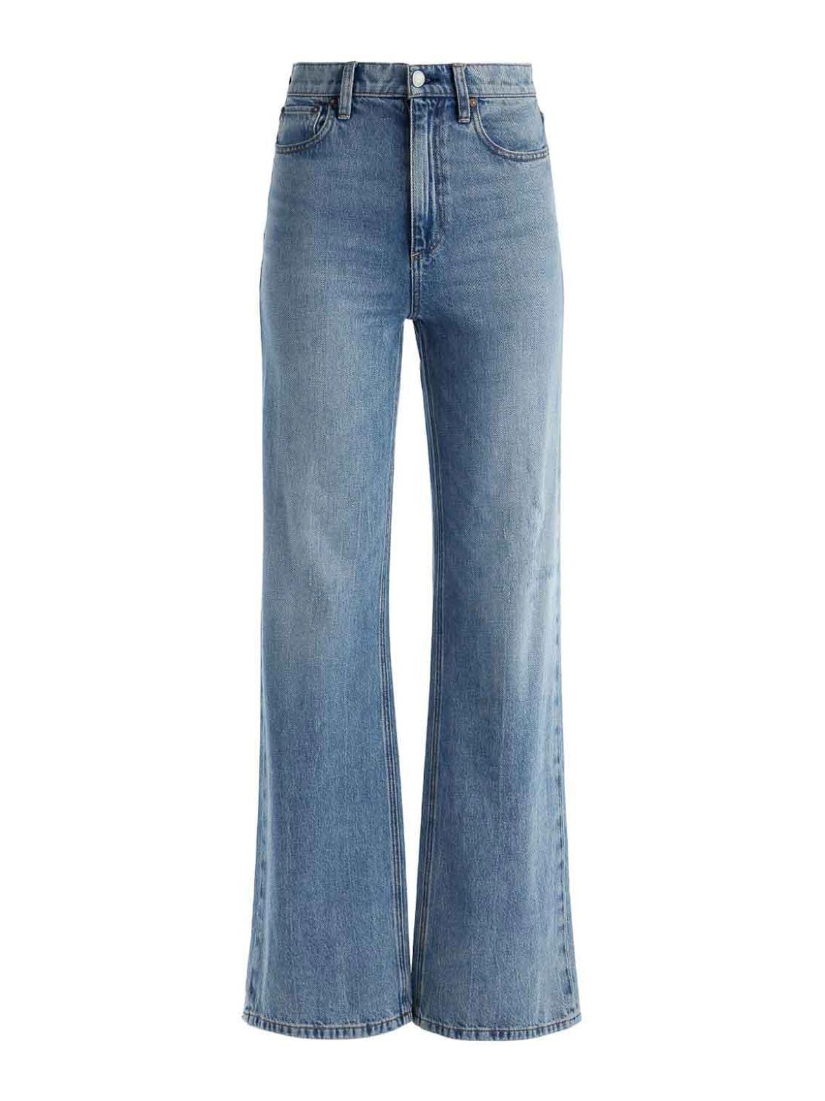 Alice And Olivia Weezy Flare Leg Jeans In Azul