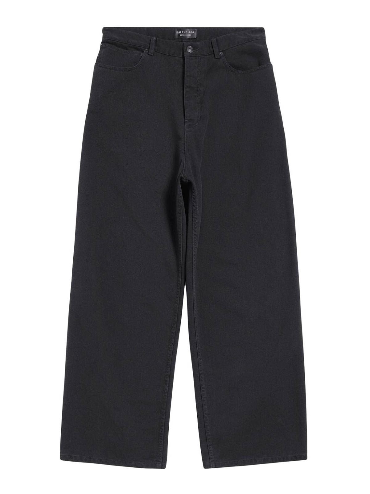 Shop Balenciaga Baggy Denim Jeans In Black