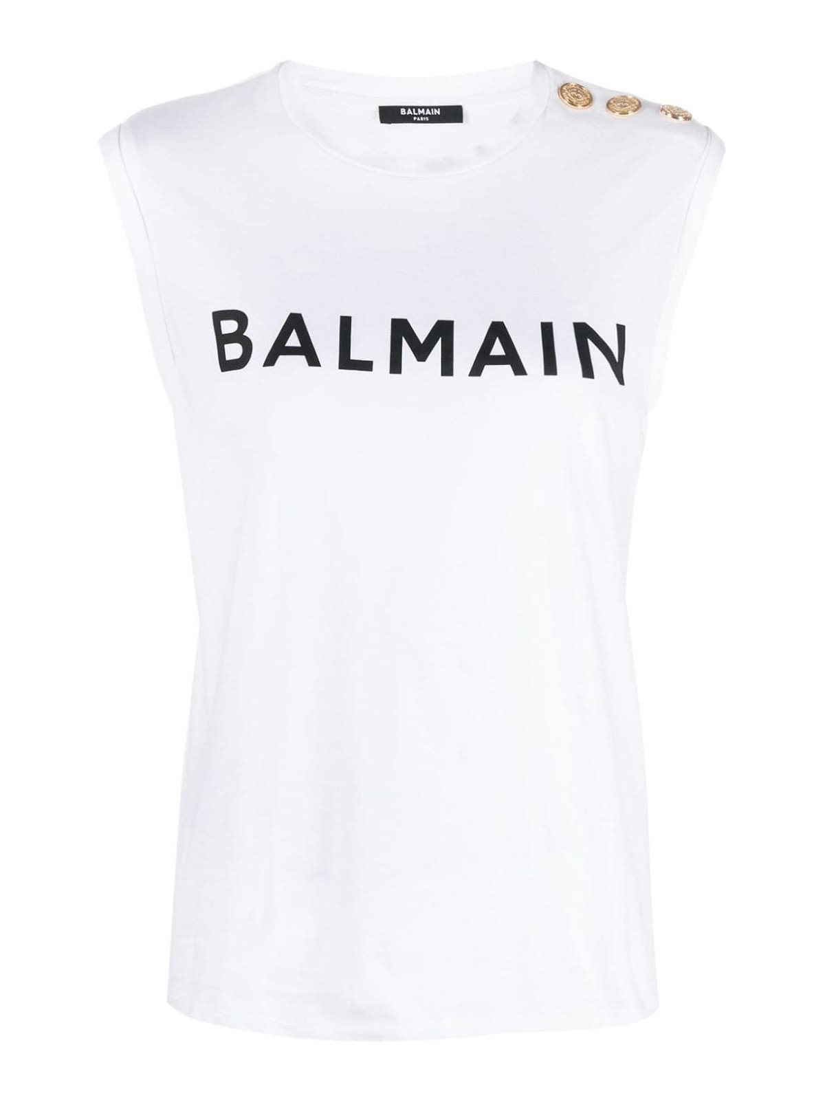 Shop Balmain Top - Blanco In White