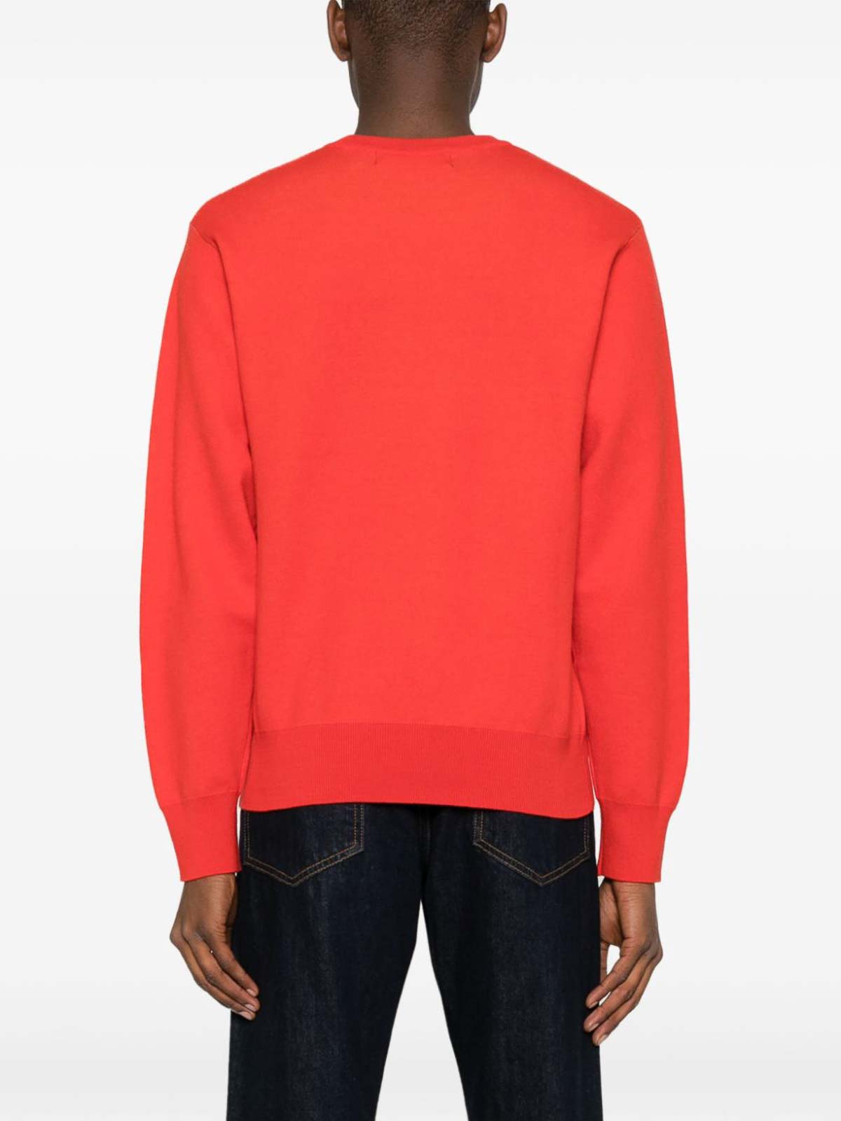 Shop Billionaire Embroidered Cotton Crewneck Sweater In Rojo