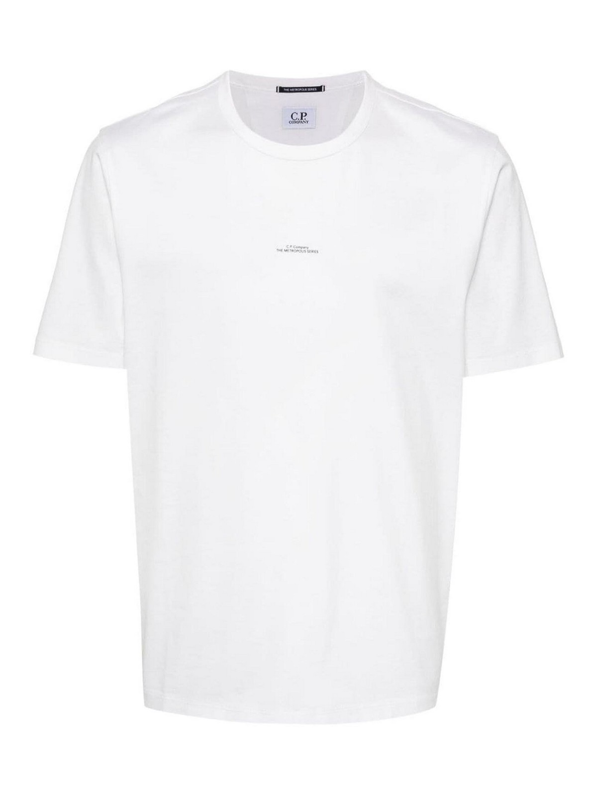 C.p. Company Logo Cotton T-shirt In White