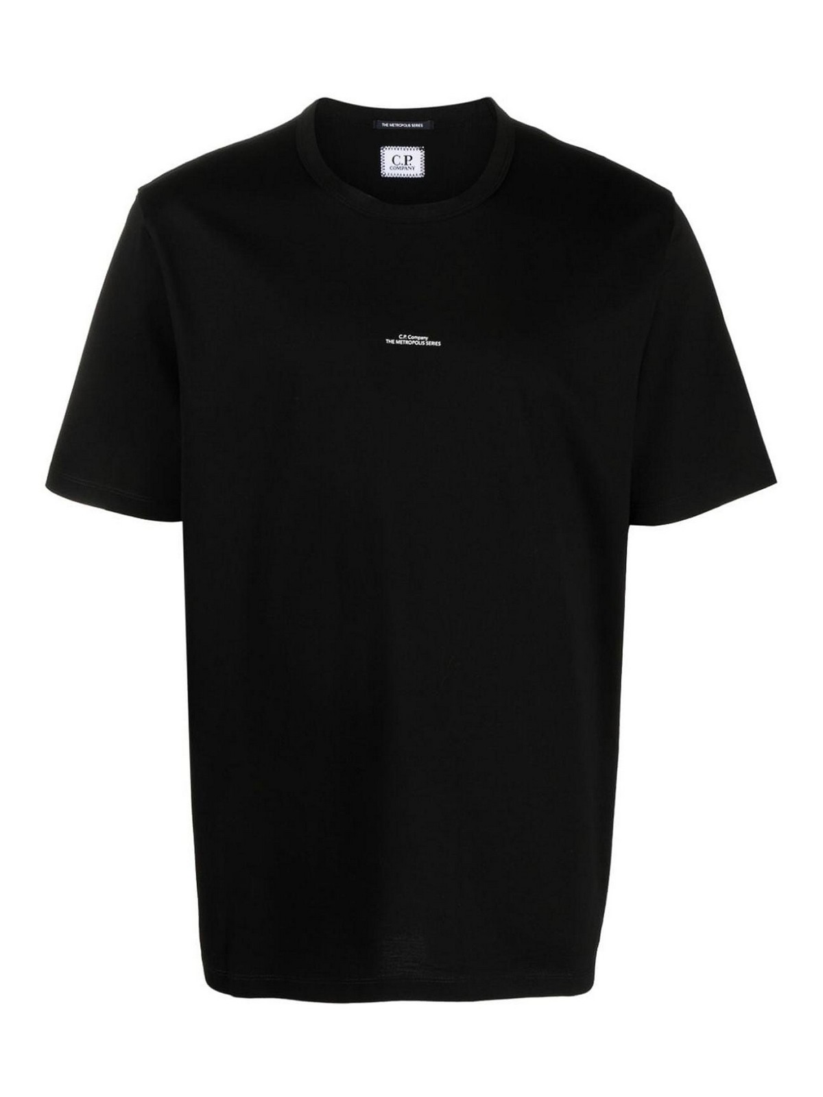 C.p. Company Logo Cotton T-shirt In Black