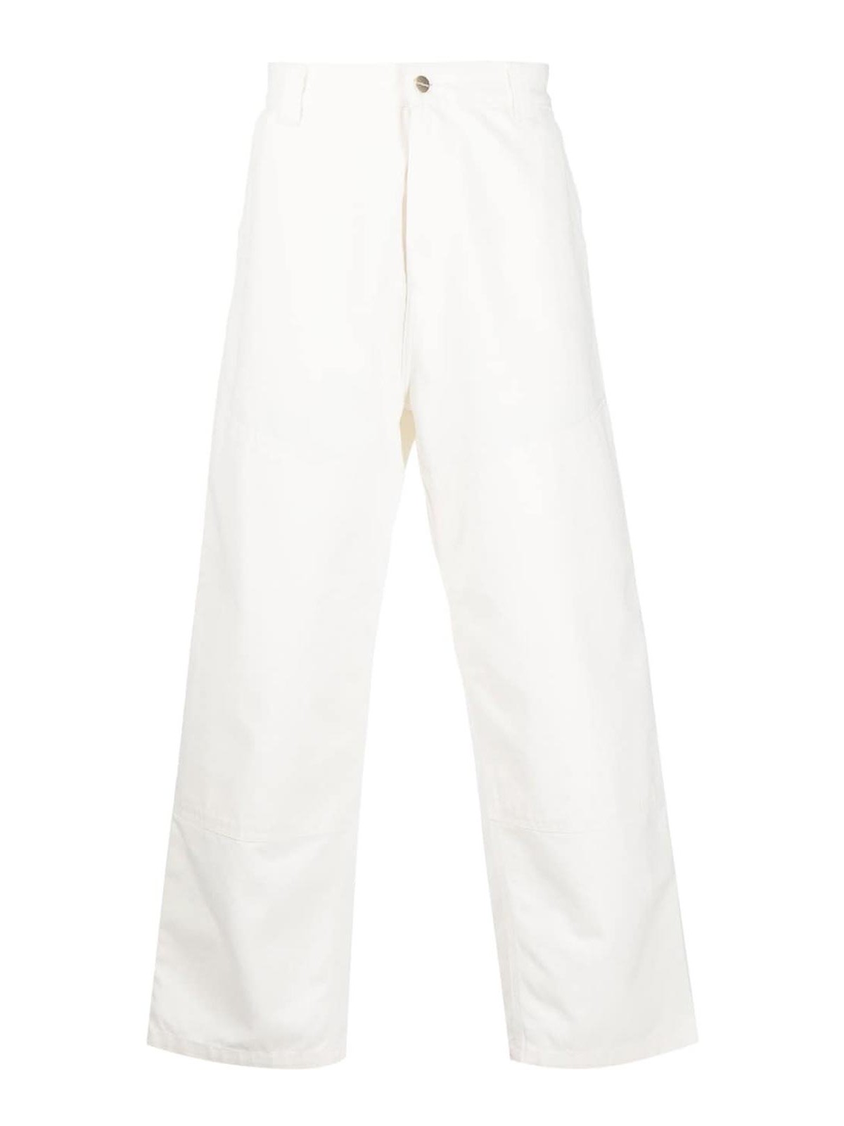 Carhartt Logo-patch Loose-fit Trousers In White